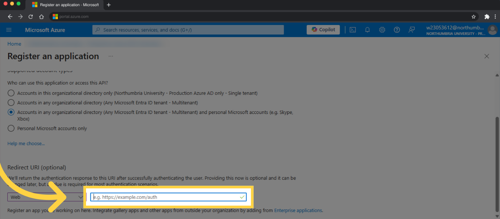 الخطوة 17 - Outlook OAuth