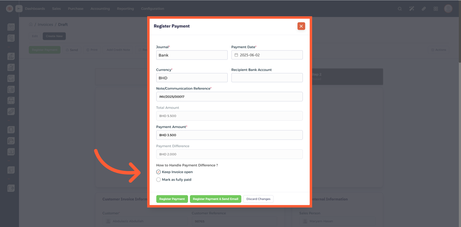 Step 8 - Register Payment
