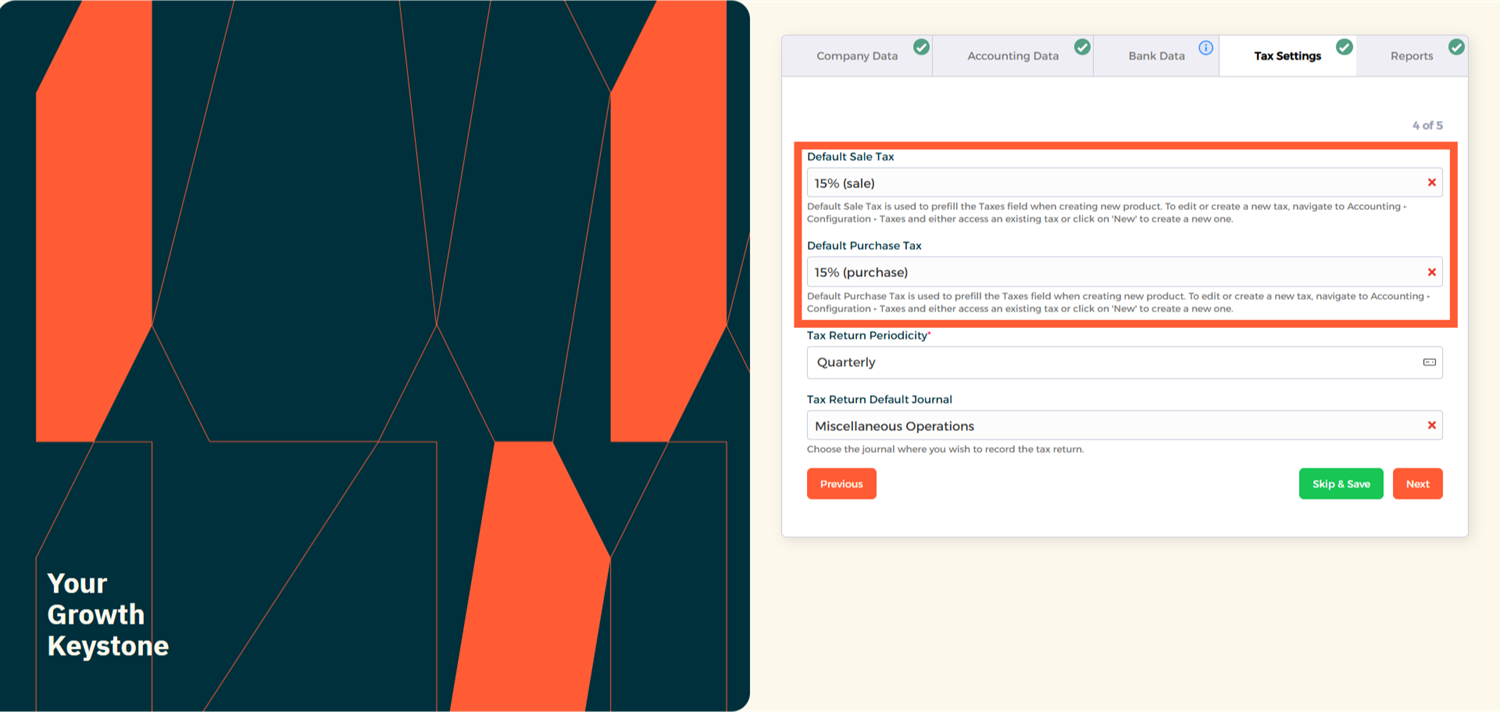 Step 2 - Add Company Information